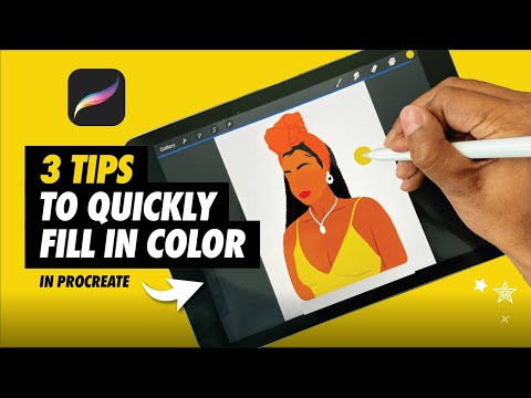 How To Fill Colors In Procreate Using Drag And Drop | Procreate Tutorial Shorts