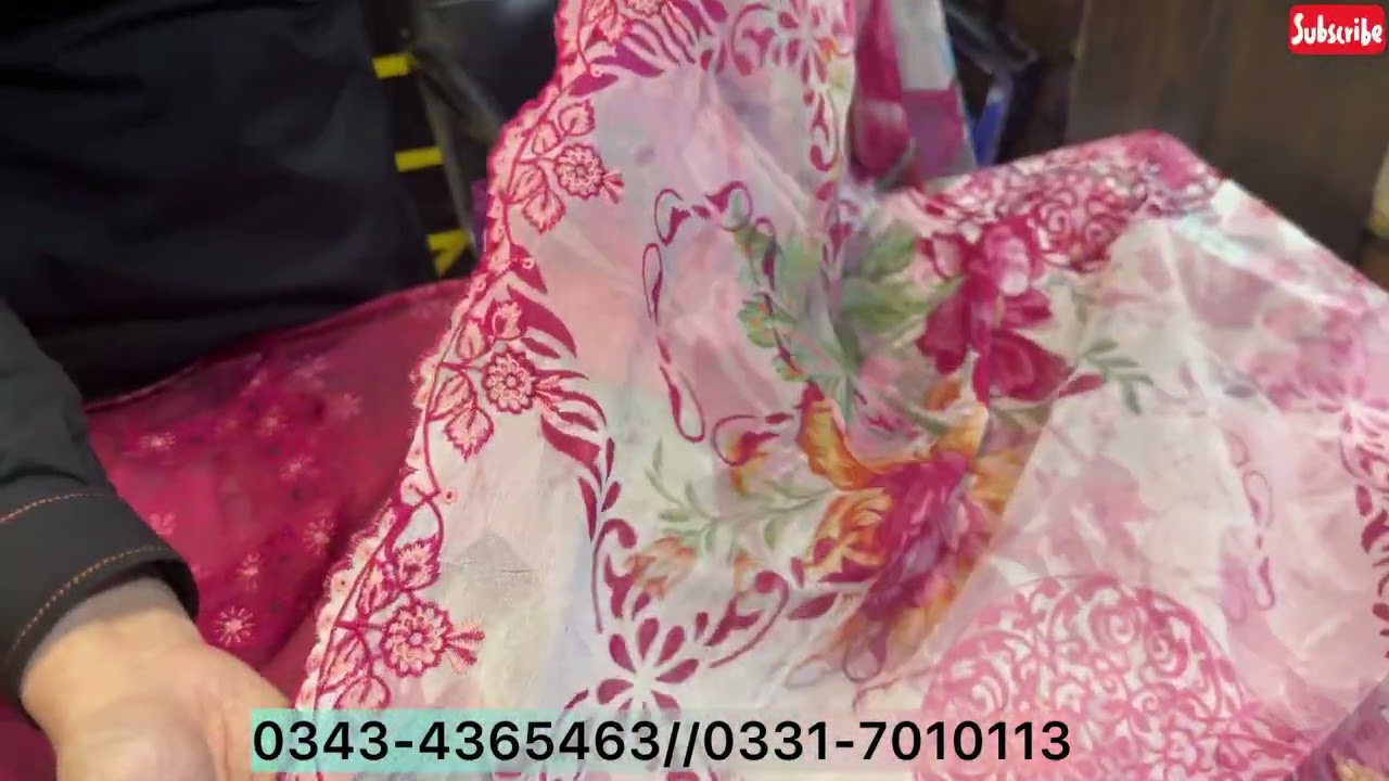 RANG PASSAND by Gull Jee / Embroided bamber Cut work dupatta 