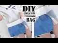 DIY WONDERFUL JEANS BAG TUTORIAL // Cute Denim Tote Purse Bag out Of Old Jeans Pants