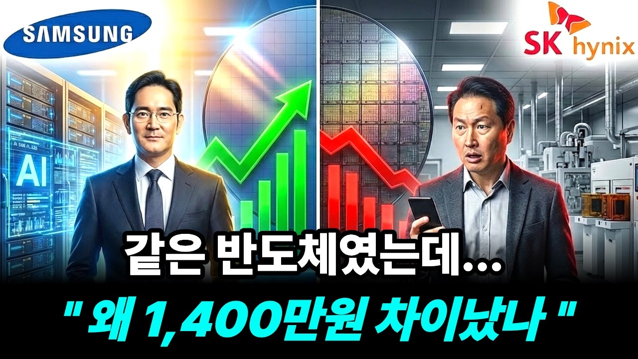 삼성전자 vs SK하이닉스, 1년 만에 1,400만원 차이… AI 반도체의 진짜 승자는 누구인가