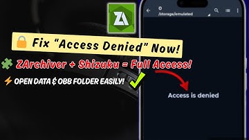How to Fix ZArchiver Access Denied | Fix ZArchiver Permission Denied using Shizuku (No Root) ✅💥