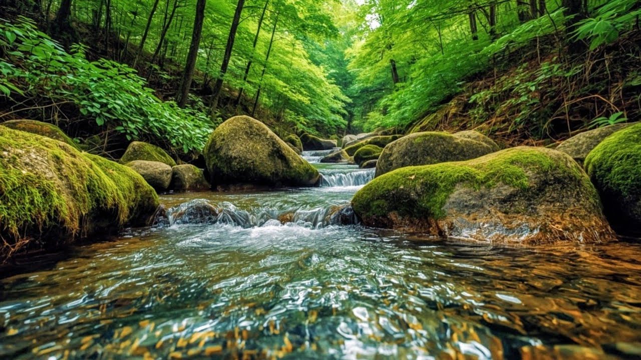 Forest Stream Sounds and Birdsong, 1 Hour of Nature Sounds for Sleep and Relaxation