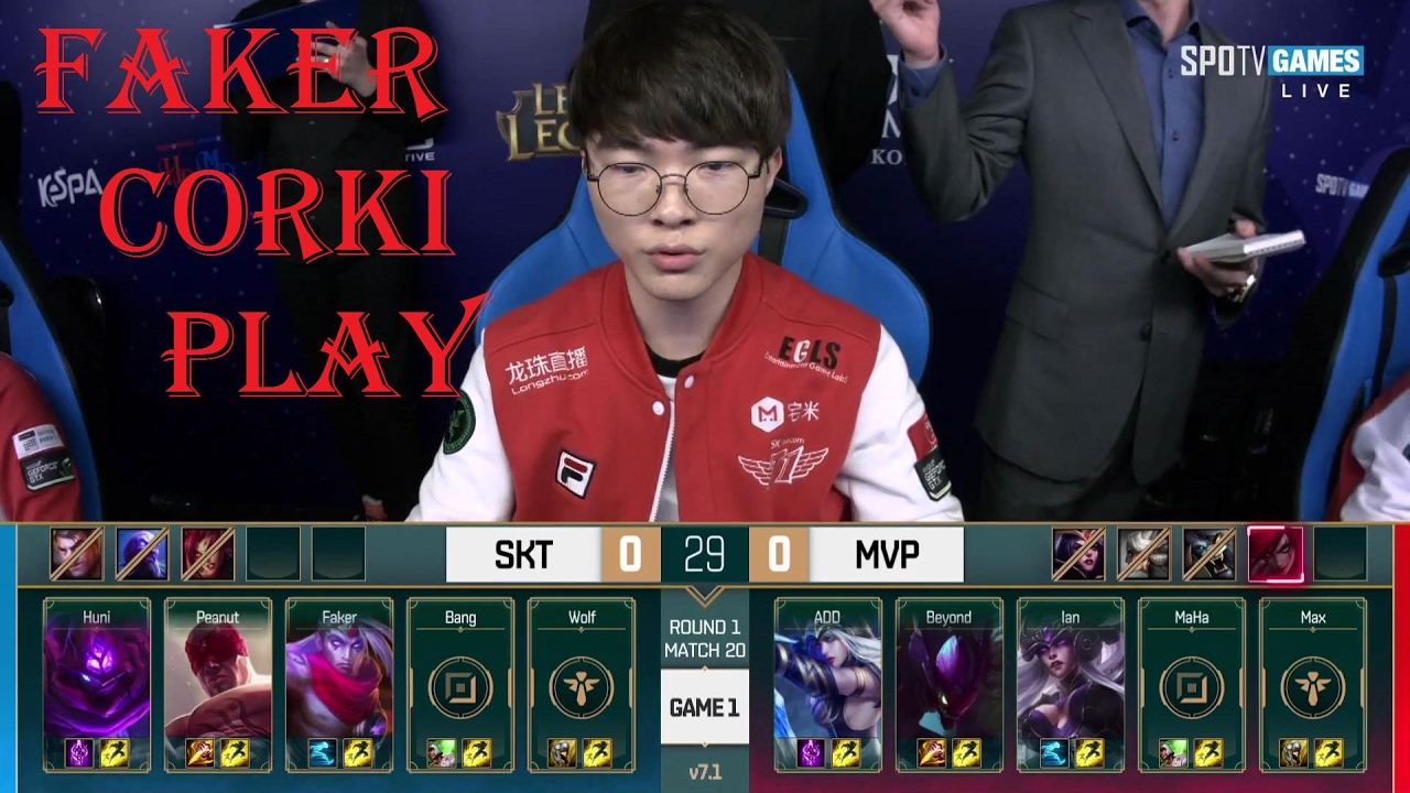 Faker play CORKI LCK 2017 WEEK 3 - League of Legends