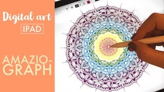 DIGITAL ART: Rainbow mandala in Amaziograph app