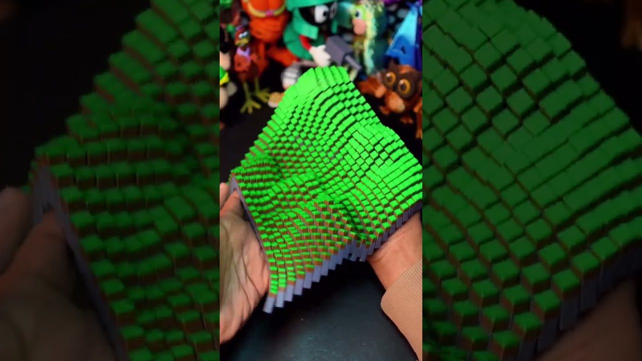 3D-Printed Minecraft Flexigrid Fidget Toy.