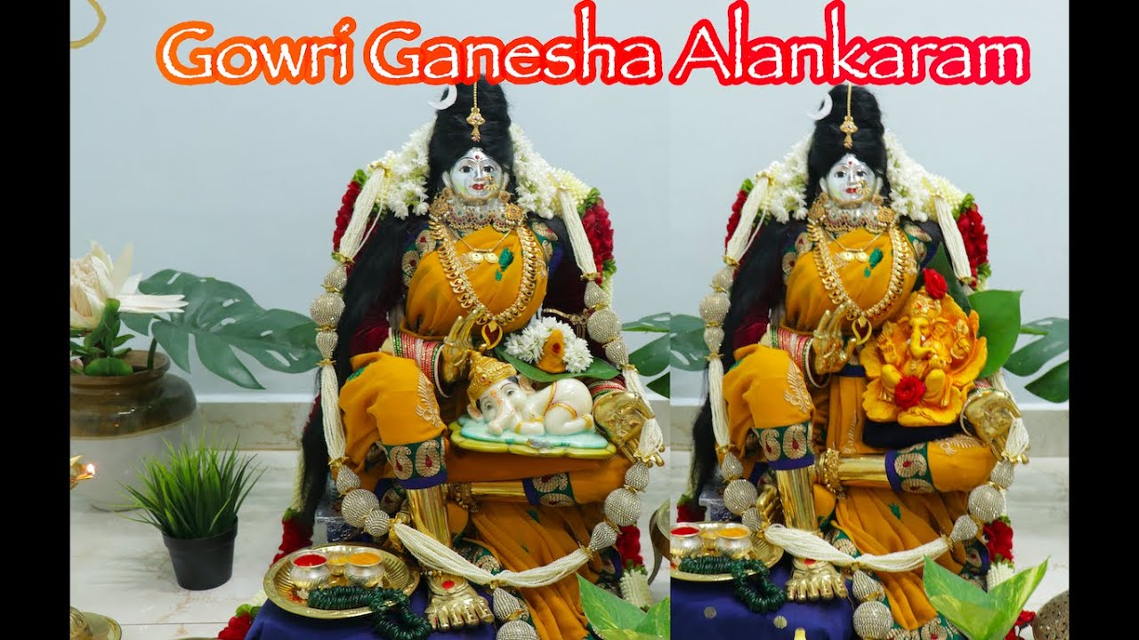 Ganesh Chathurthi decoration ideas | Gowri Ganesha Alankaram ...