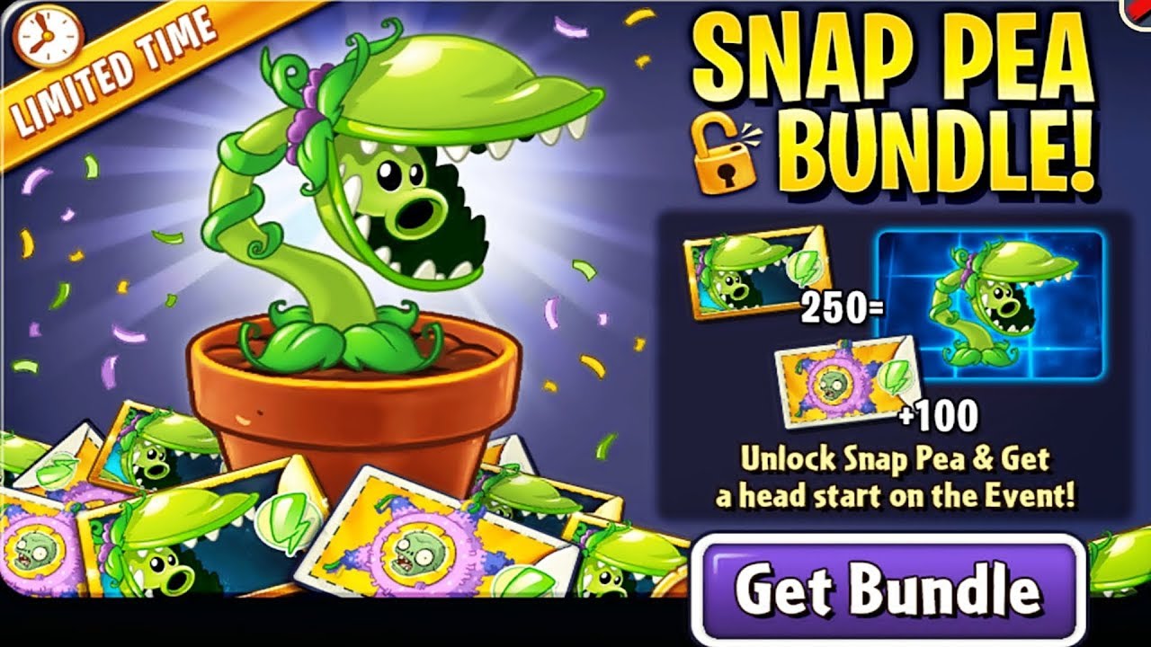 Plants vs Zombies 2: Unlock Snap Pea \u0026 Get a head start on the Event!