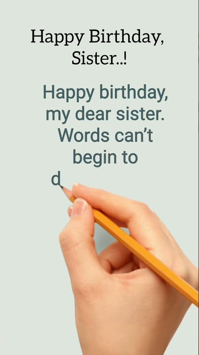 Birthday wishes message for sister #happybirthday #shorts #sister