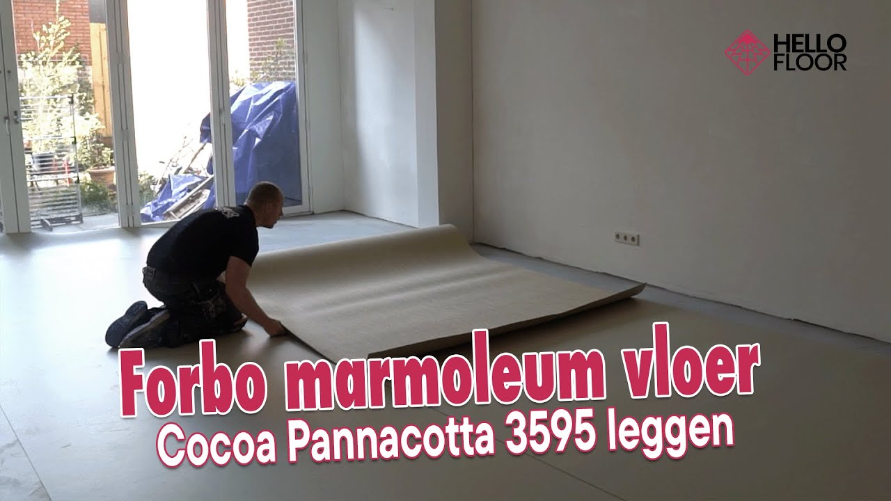 Установка напольного покрытия Forbo Marmoleum Cocoa Panna Cotta 3595 | Hello Floor | Как уложить ...