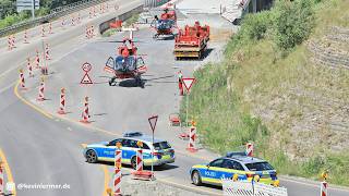 Kran fährt in Stromleitung – Schwerer Arbeitsunfall beim Ausbau des Murrtalviadukts | Sony PXW Z90