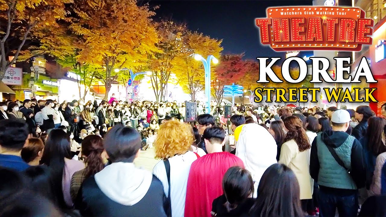 Night Walk Korea - Burning Hongdae Halloween 2022 Seoul walking Tour Vlog 서울 할로윈 축제 ソウルハロウィン