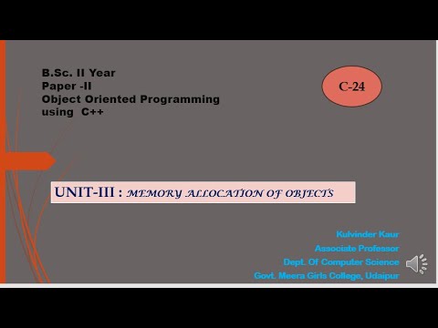Memory Allocation of Object in C++ - YouTube