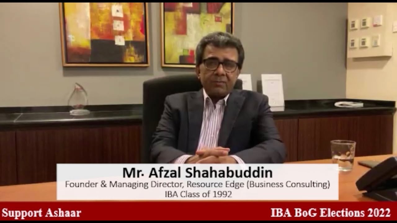 Testimonial of Mr. Afzal Shahabuddin (Founder & MD, Resource Edge) 