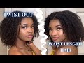 Twist Out on Waist Length Hair!!! // Type 4 Hair // Natural Hair // Step-by-Step
