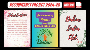 Accountancy Project on Ratio Comparative & Common Size Statement Dabur Ltd 2024-25 || class 12 PDF