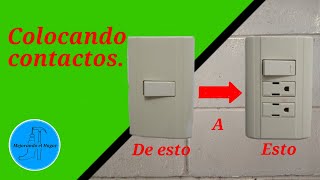 Colocando Contactos | tipo modus Bticino. #electricidad #contacto # tomacorriente