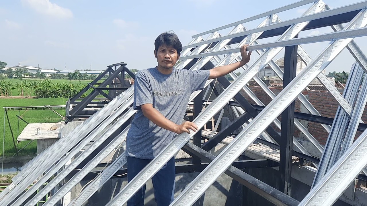 cara memasang usuk dan reng baja ringan untuk atap genteng keramik