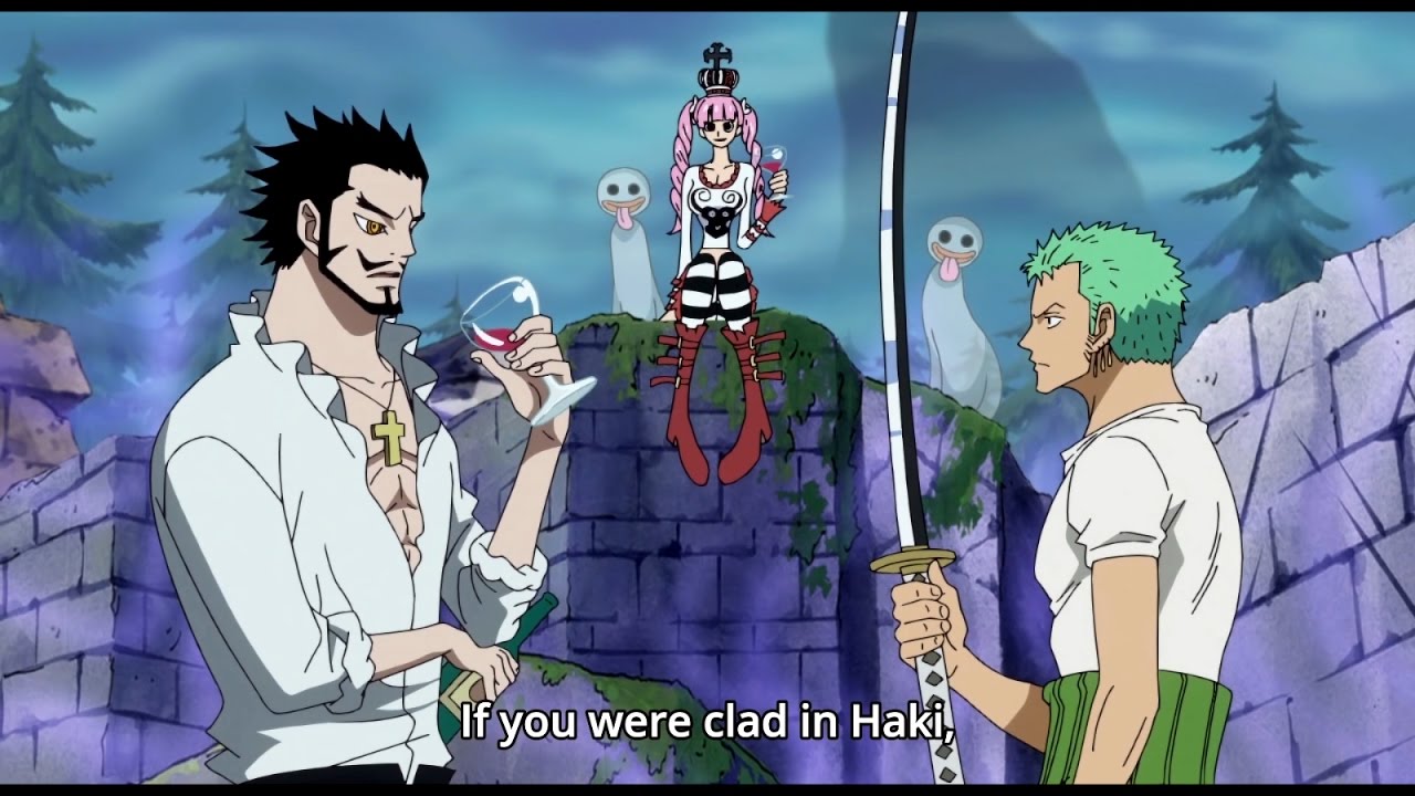 When Zoro One Hit Pica Mihawk teaches Zoro about Haki (Flashback