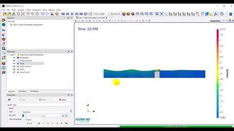 Post-Processing of a CFD simulation for Submerged Water-break by Flow3DHydro