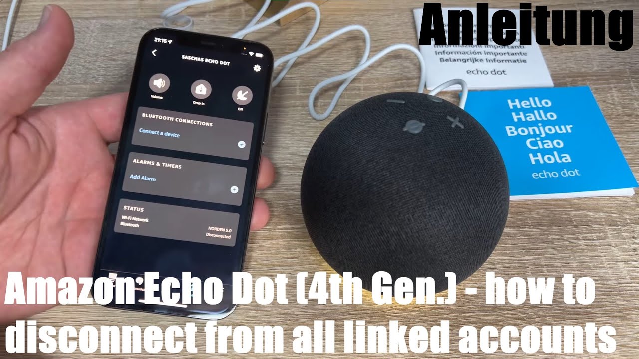 How to disconnect your Amazon Echo Dot (4th Generation) from all linked