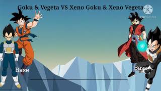 Goku and Vegeta VS Xeno goku and Xeno Vegeta Power Lines