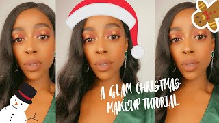 GLAM XMAS/HOLIDAYS MAKEUP TUTORIAL | SHANNELLE STYLES