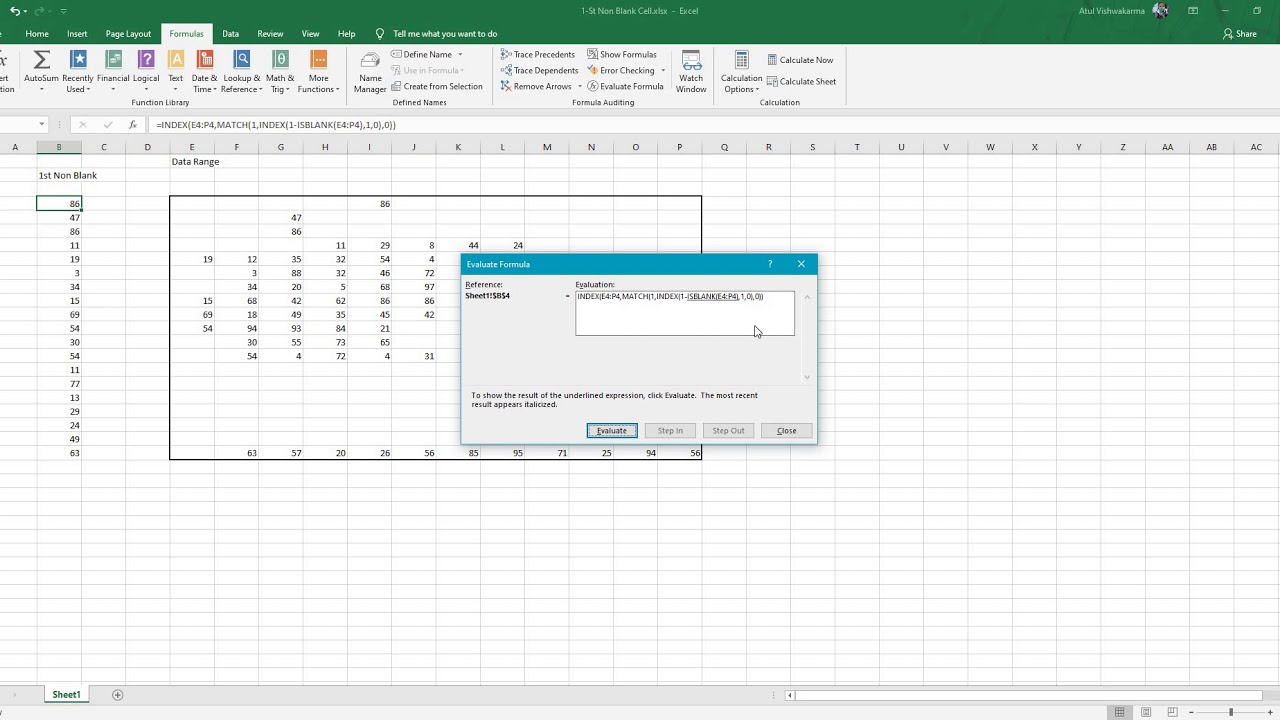 how-to-find-1st-non-blank-cell-in-data-range-explained-in-hindi