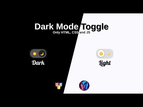 Create a Light/Dark Theme Button Using HTML CSS JS