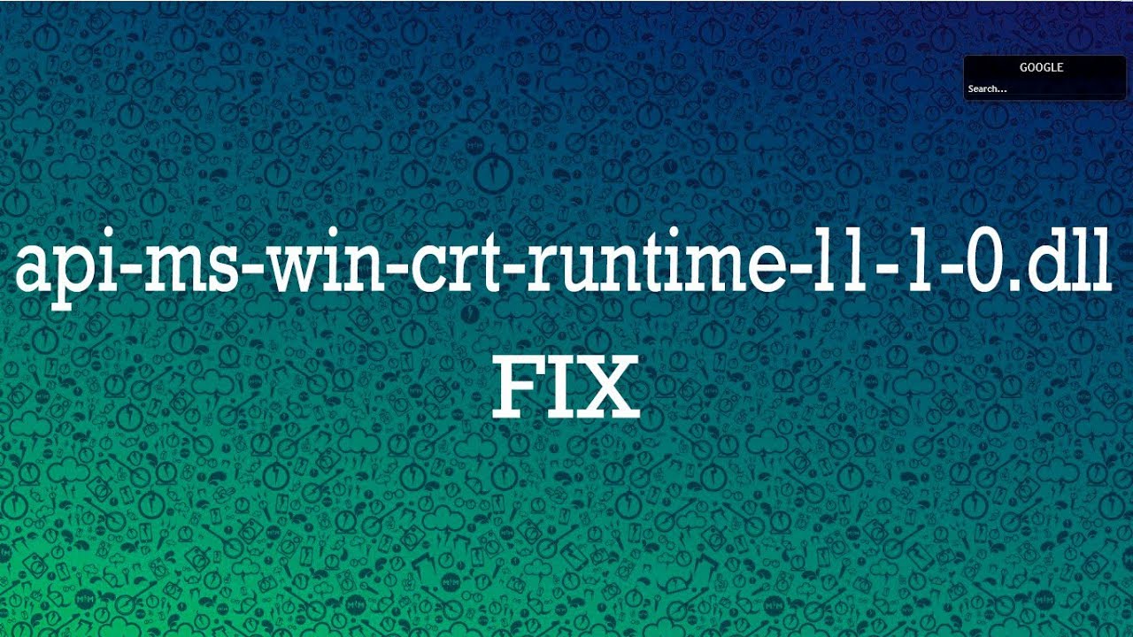 How To Fix Api Ms Win Crt Runtime L1 1 0 Dll Missing In Windows 10