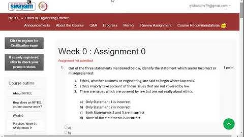 NPTEL 2024 ETHICS IN ENGINEERING PRACTICE WEEK 0 SOLUTION