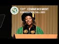 Speech dr bewa brilliantly delivers usf fall 2023 commencement speech