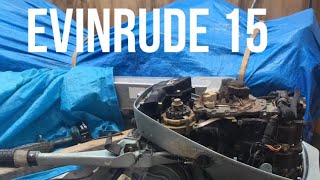 Evinrude 15hp outboard oil change/carb clean. Evinrude 15hp part 1