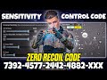 NEW UPDATE 3.7 🔥 BGMI BEST SENSITIVITY CODE + CONTROL SETTINGS || BGMI ZERO RECOIL SENSITIVITY