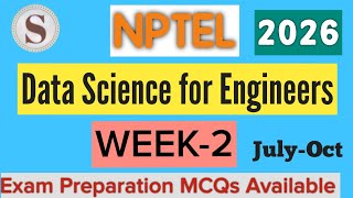 Data Science for Engineers Week 2 Quiz Answers | NPTEL 2026 | Assignment Solutions