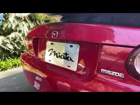 How to disable the trunk release lever (no tools required) on a 1999-2005 Mazda MX-5 Miata.