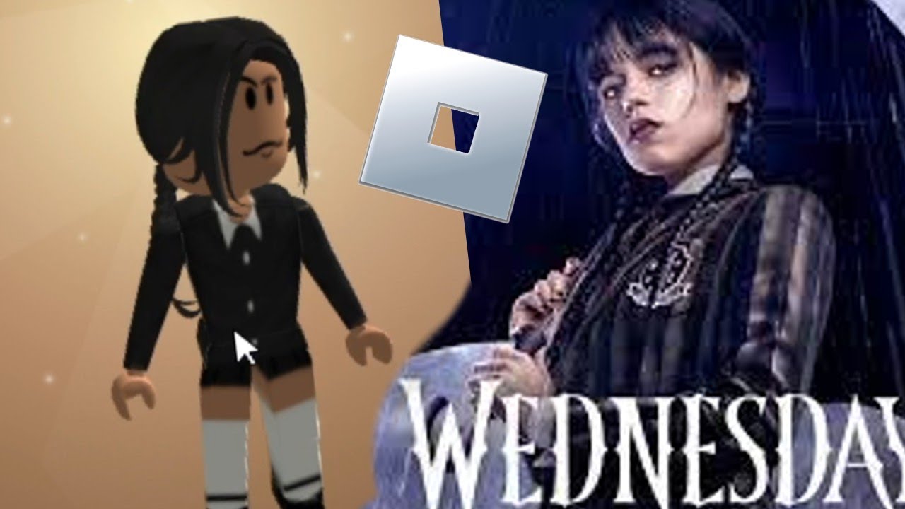 Transformei um Avatar do Roblox na Wandinha Addams 