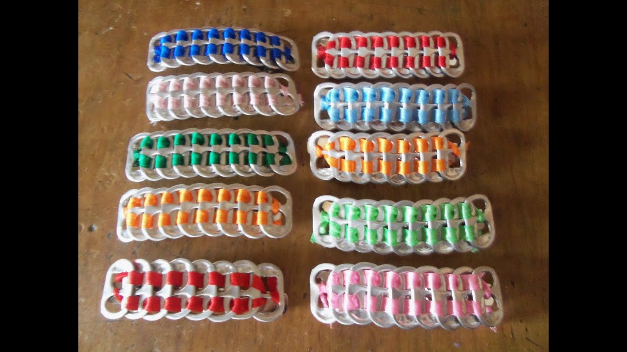 BROCHES O PASADORES PARA EL CABELLO EN ANILLAS DE LATAS Luz Mireya Martinez