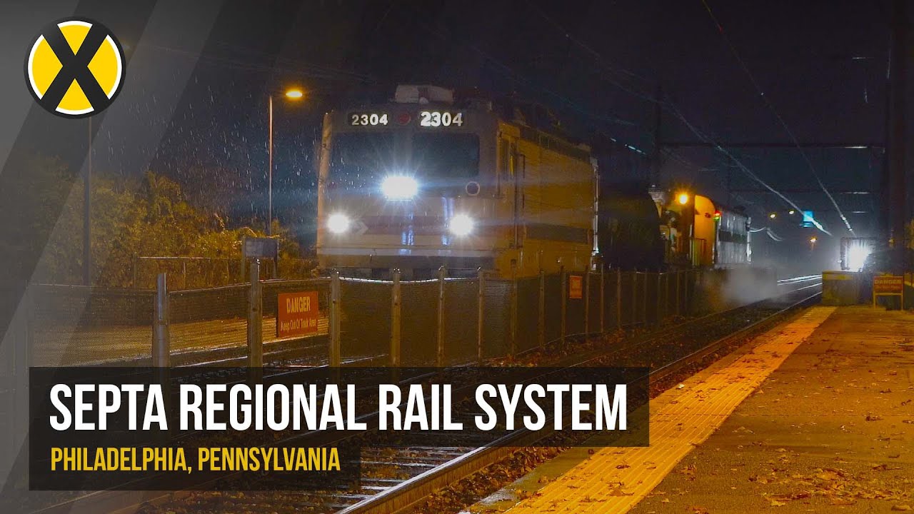 SEPTA Overshoots Station as Gel Train Approaches - Final Video of SEPTA AEM-7