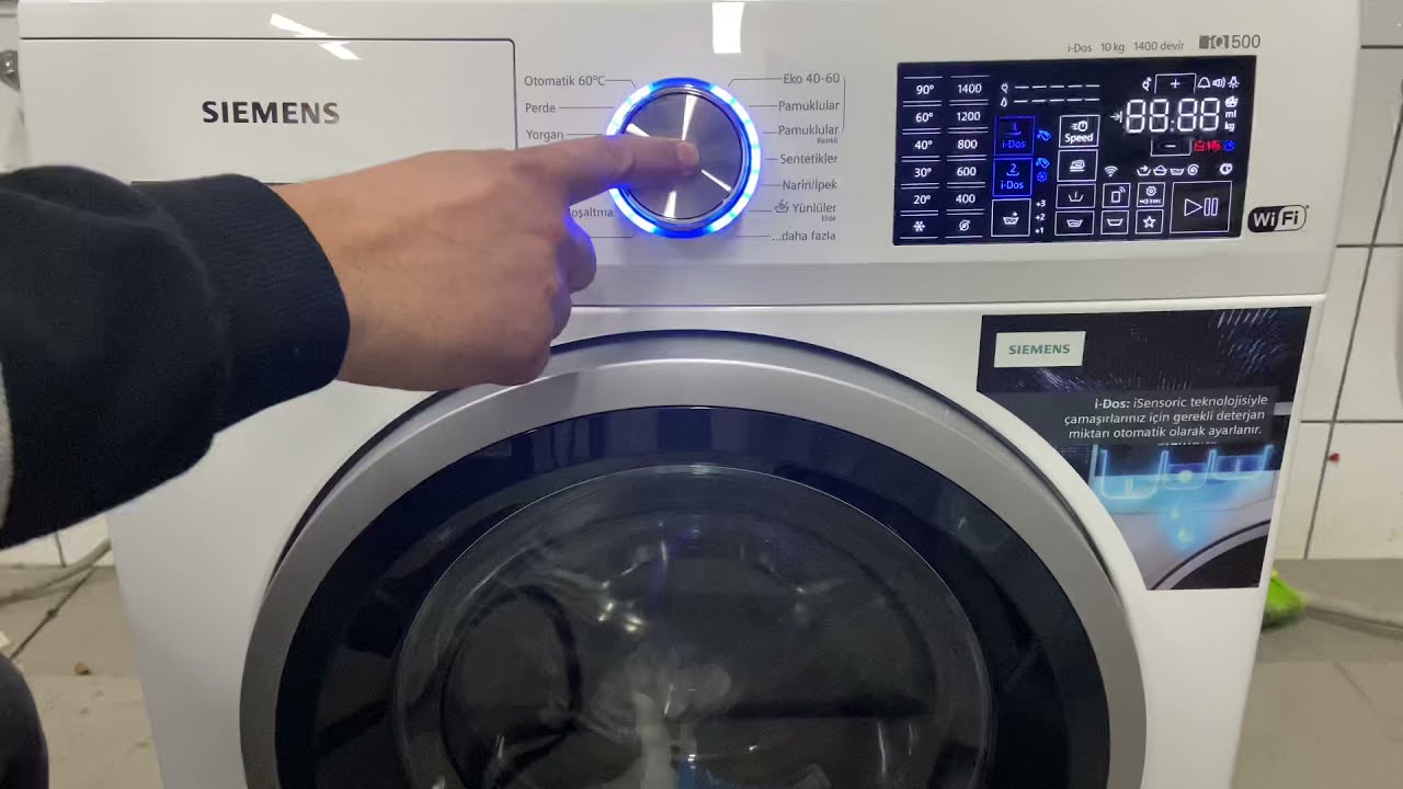 Siemens WA14LQH0TR I-Dos çamaşır makinesi 10 kg IQ 500 1400 devir Wi Fi özellikli ürün tanıtımı.