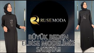 Büyük Beden Elbise Modellerimiz Yalnizca 180 Tl - Tesettür Giyim Rusemoda