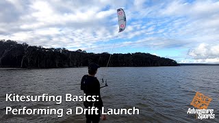 Kitesurfing Basics:  Drift Launching (Lake Weyba Setup)