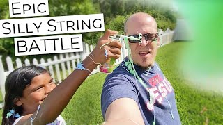  EPIC Silly String Battle  // Family Summer KICK OFF 