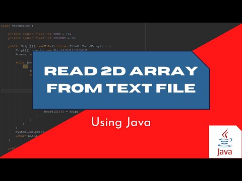 Read 2D Array from Text File | Java Tutorial