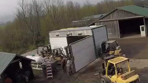 Setting our new Kiln Direct unit in place