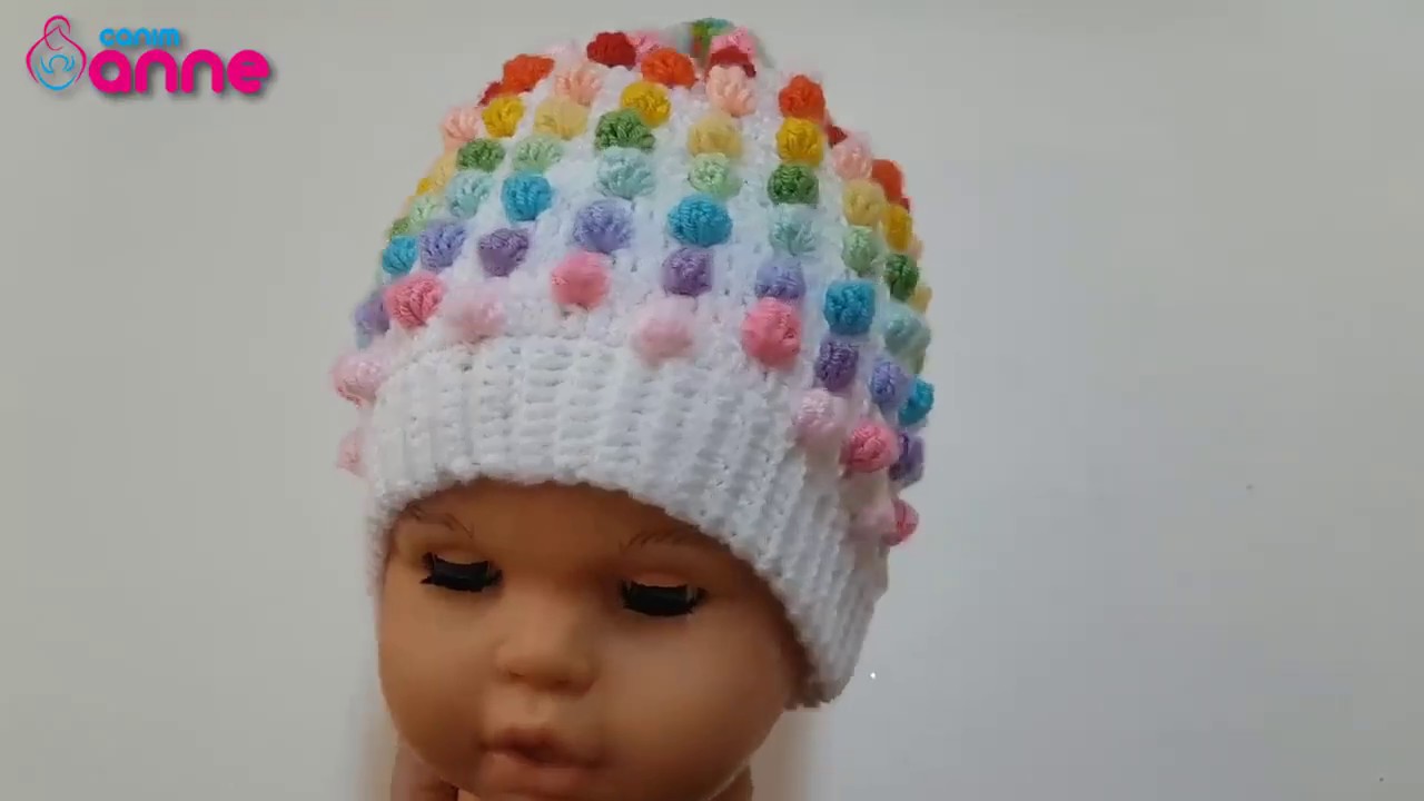 Örgü mısır patlağı modeli bebek beresi yapılışı YouTube