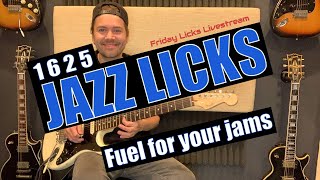 Video thumbnail of "1-6-2-5 Jazz Licks Guitar Lesson // Licks Livestream"