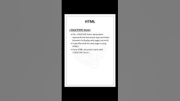 HTML !DOCTYPE html Declaration | SP Tiger #html #shorts