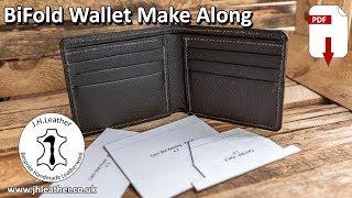 Make you own: Leather Bi-fold Wallet - PDF Pattern Download, Make Along