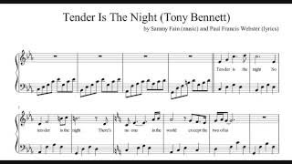 Video thumbnail of "Tender Is The Night - Piano Sheet Music (No Audio)"