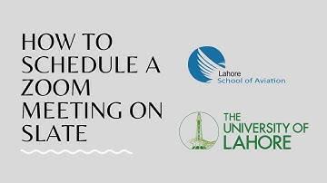 How to Schedule a Lecture on Slate | Zoom Meeting | Online Class Schedule | Moodle, Slate Tutorial